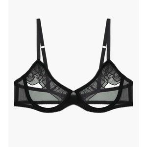 Journelle - Open Cup Underwire Bra (XS, Black)
